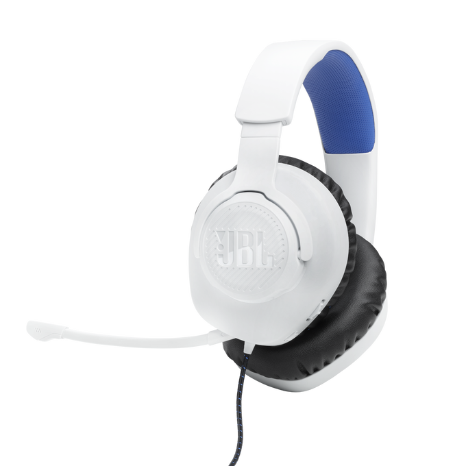 JBL Quantum 100P Console - White - Wired over-ear gaming headset with a detachable mic - Hero image number null
